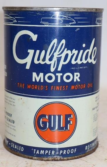 Gulf Pride 1 Quart Metal Oil Can (1 of 3)