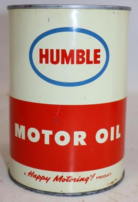 Humble Happy Motoring 10 Weight Metal 1 Quart Oil Can (1 of 2)