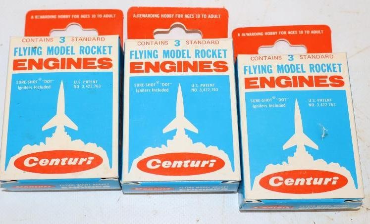 Group of 3 Flying Model Rocket Engines in Original Boxes (1 of 6)