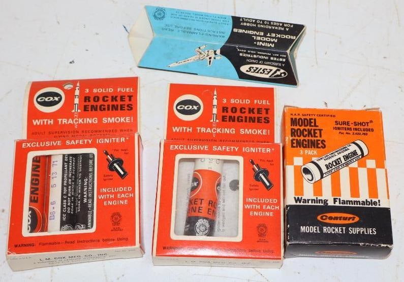 Group of 4 Cox and Century Rocket Model Engines in Original Boxes (1 of 5)