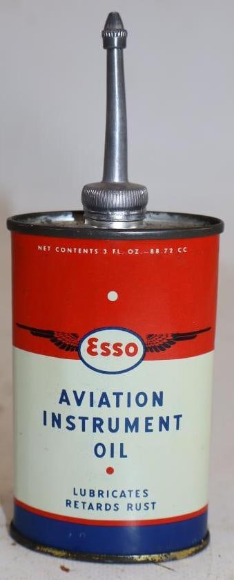 Esso Aviation Instrument Lead Top Oil Can With Wings: 3oz