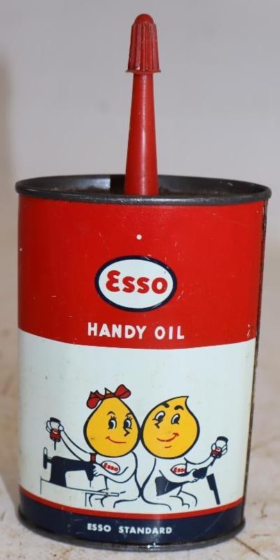 Esso Standard Handy Oiler Can With Mr. & Mrs. Happy Mascot (1 of 2)