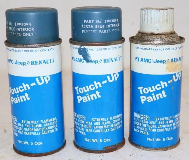 Group of 3 AMC / Jeep/ Renault Touch Up Spray Paint Cans: 5 oz each