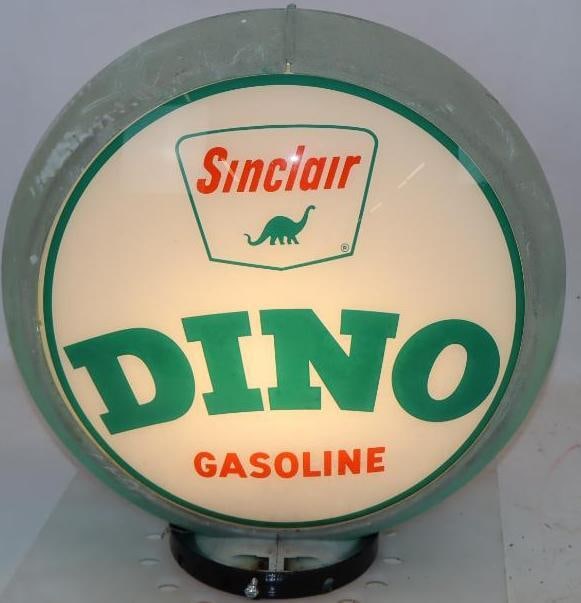 Sinclair Dino Gasoline & Aircraft Reproduction Gas Pump Lenses Mounted on Plastic Capco Style Holder (1 of 12)