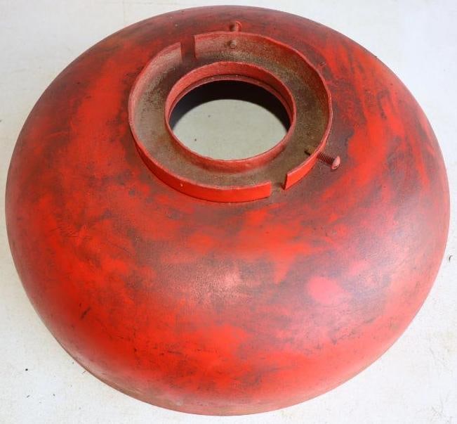 Visible Gas Pump Top With Globe Holder: 16.25x16.25x6 Has Been Repainted