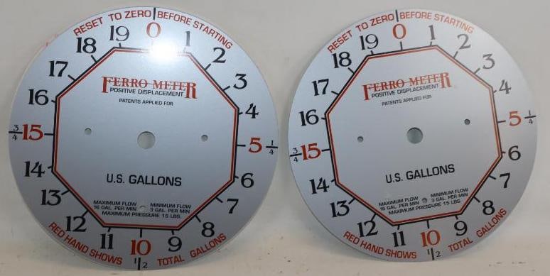 Group of 2 Ferro 100 Clock Face Gas Pump Dial Face (1 of 6)