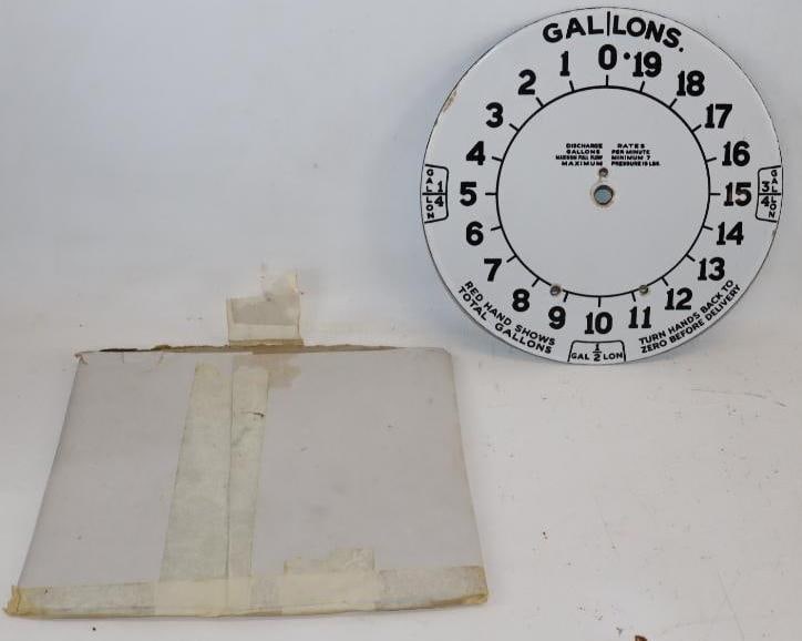 Erie Porcelain Clock Face Gas Pump Dial Face (1 of 3)