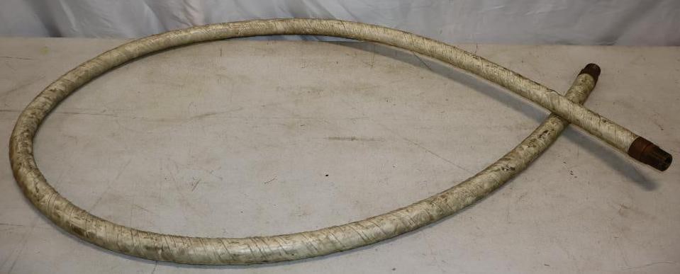 Reproduction White Cloth Visible Gas Pump Hose With Plastic Covering (1 of 7)