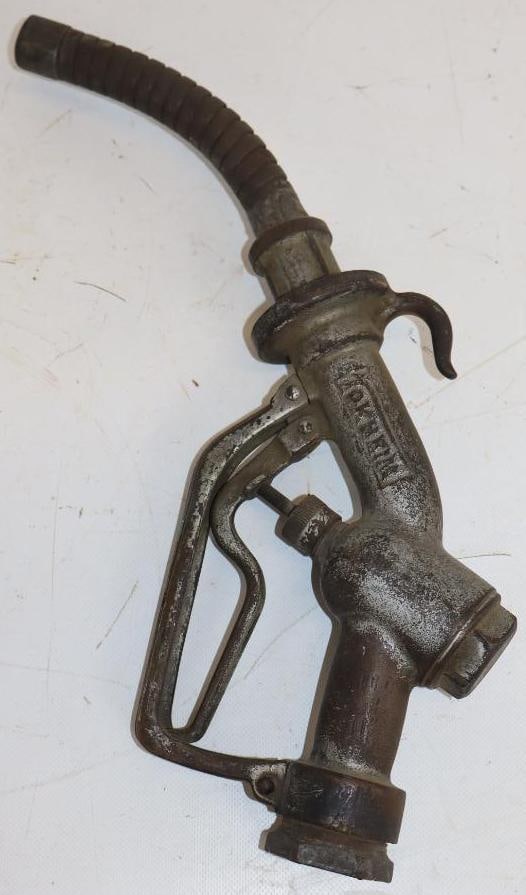 Embossed Tokheim Brass Gas Pump Nozzle (1 of 5)