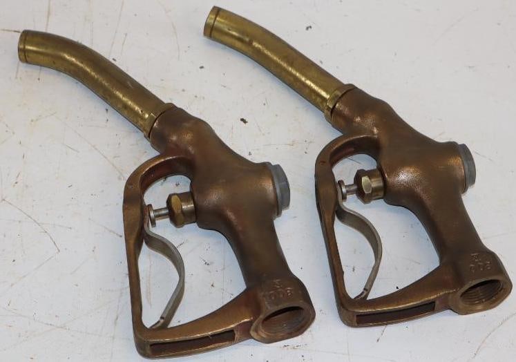 Group of 2 Buckeye 800E Gas Pump Brass Nozzles (1 of 2)