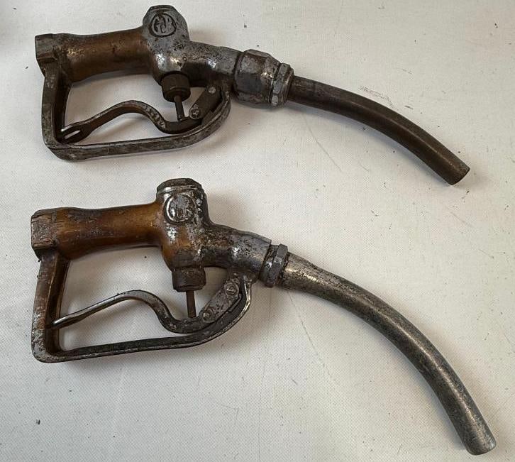 Group of 2 Brass Gilbert and Barker Gas Pump Nozzles (1 of 5)