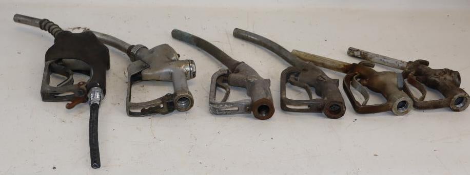 Group of 6 Vintage Gilbarco & EBW Gas Pump Nozzles (1 of 5)