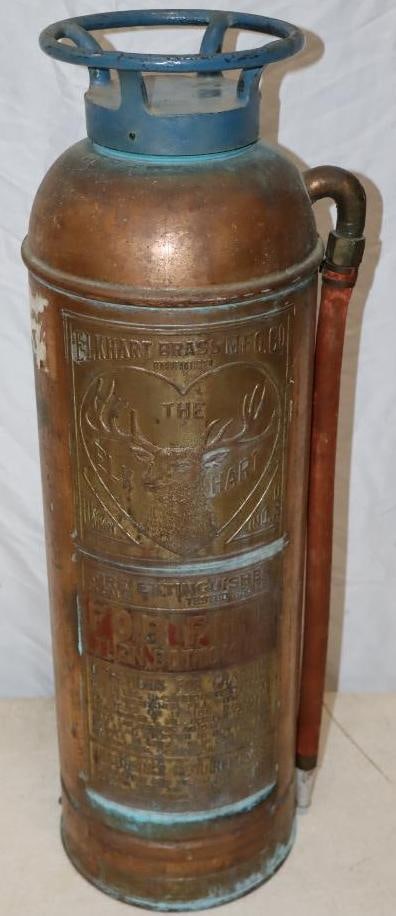 Brass The Elk Hart 2.5 Gallon Fire Extinguisher: 7.5x6.5x23.5