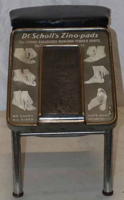 1934 Dr. Scholl's Zino-Pads Advertising Doctor's Chair: 27x10.5x15