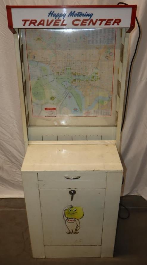 Esso Happy Motoring Light Up Travel Center Kiosk Has Original Instructions: 28x19x73 Currently Does Not Light Up