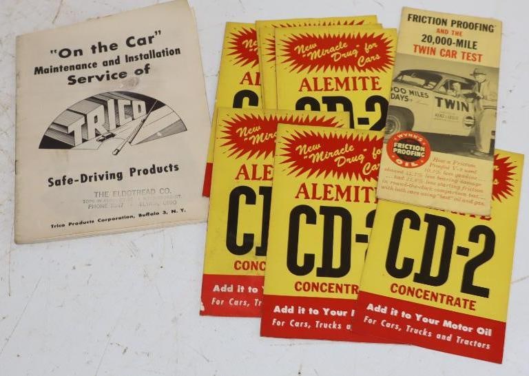Group of 9 Trico, CD 2 & Friction Proofing Automotive Related Pamphlets (1 of 3)