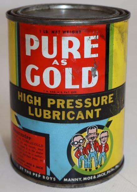 Pep-Boys Pure As Gold 1Lb Grease Can (1 of 2)