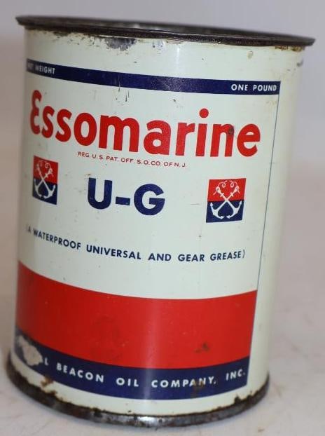 Colonial Beacon Oil Essomarine 1Lb Grease Can (1 of 2)