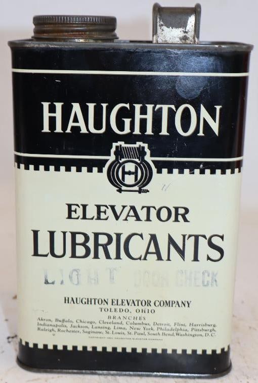 Haughton Half Gallon Elevator Lubricant Metal Oil Can: 64 oz