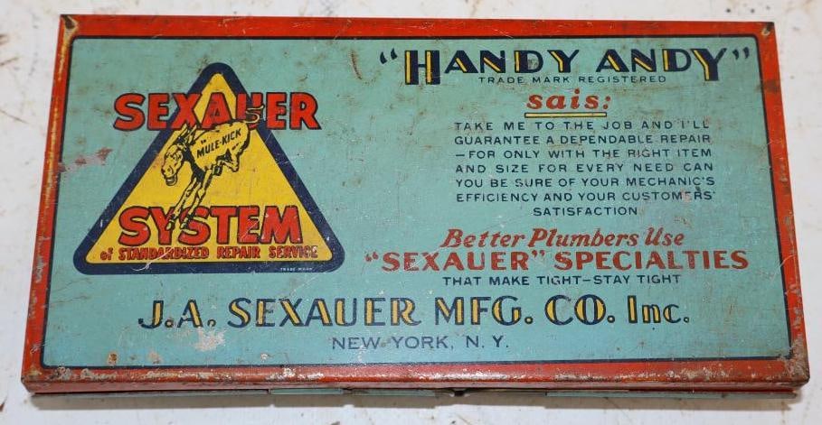 Handy Andy Sexauer System Repair Kit Tin Litho Advertising Tin (1 of 3)