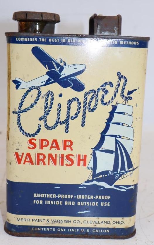 Graphic Clipper Spar Varnish Half Gallon Oil Can: 64 oz empty