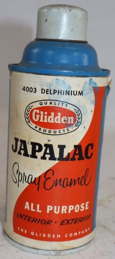 Early Glidden Japalac Spray Paint Can: 16 oz