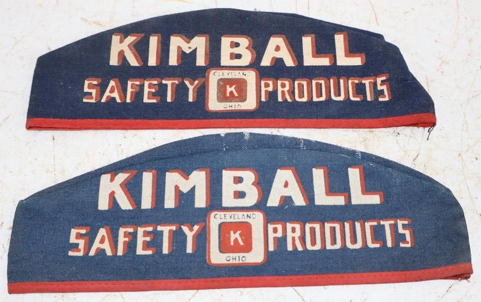 Group of 2 Kimball Grease Monkey Advertising Hats (1 of 2)