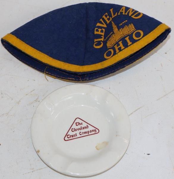 Group of 2 Terminal Tower & The Cleveland Trust Company Advertising Hat & Ashtray (1 of 4)