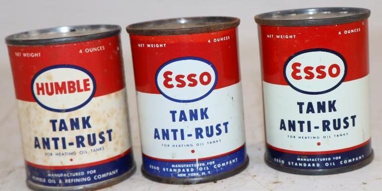 Group Of 3 Esso Antirust Oil Cans (1 of 2)