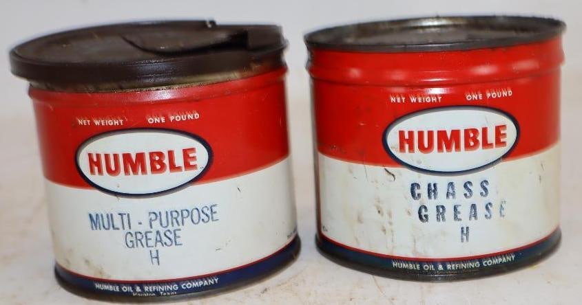 Group Of 2 Humble 1Lb Grease Cans: 16oz, one is full