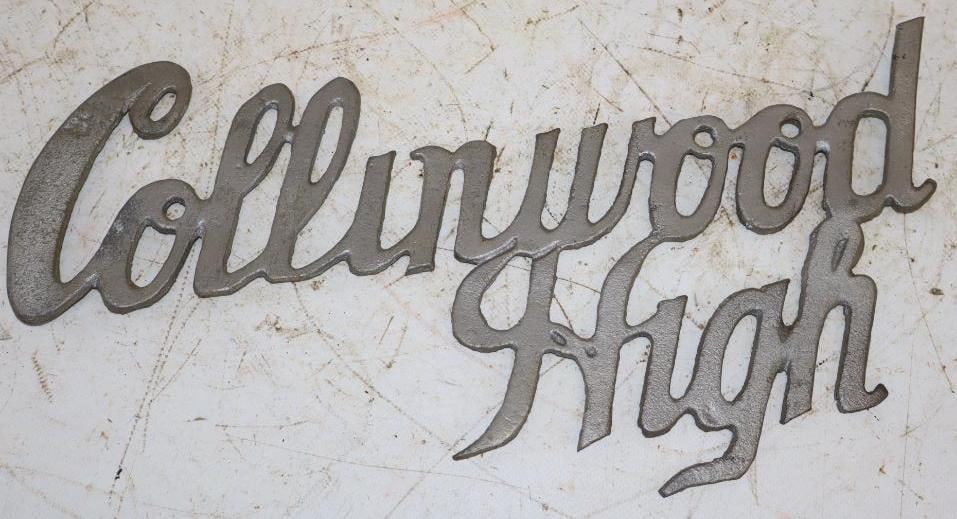 Collingwood High Diecut Cast Aluminum Sign: 13.5" x 7"