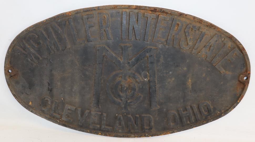 Cast Iron McMyler Interstate Cleveland, Ohio Crane Plaque Sign (1 of 7)