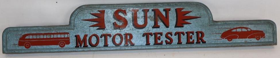 Sun Motor Tester Topper Sign with Transportation Graphics (1 of 2)
