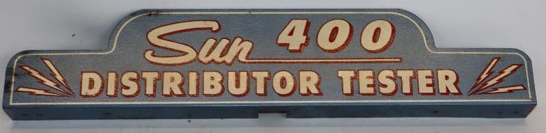 Sun 400 Distributor Motor Tester Topper Sign (1 of 2)