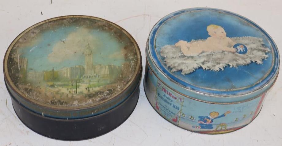 Group of 2 Miller Rubber Company Baby Comfort Kit & Cleveland Tower City Advertising Tins (1 of 5)