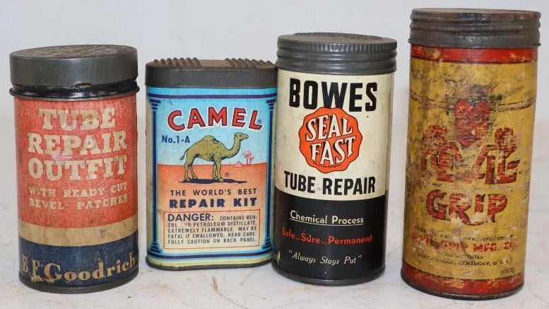 Group of 4 Camel, Goodrich, Bowes, & Devil Grip Tire Tube Repair Kits (1 of 2)