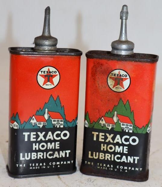 Group of 2 Texaco Lead Top Handy Oil Cans (1 of 2)