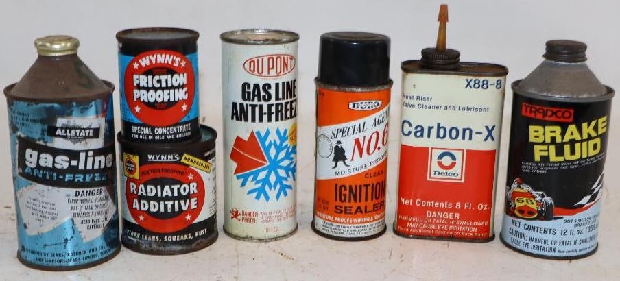 Group of 7 Auto Related Advertising Cans (1 of 4)