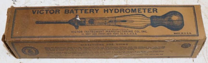 Victor Battery Hydrometer in Original Box: 10" x 2" x 2"