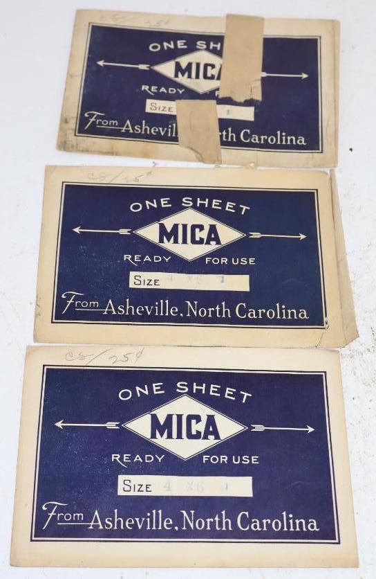Group of 3 - 4x6 Mica Sheets in Original Packaging: 6.5" x 4.5" each