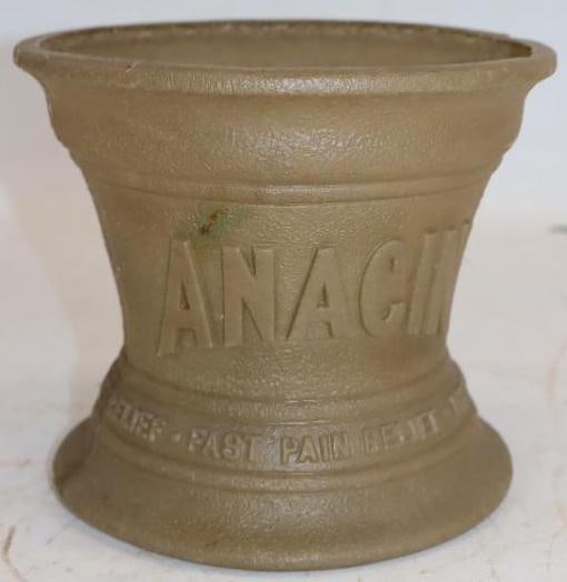 Fast Pain Relief Anacin Plastic Advertising Pharmacists Mortar Display: 6" x 6" x 5"