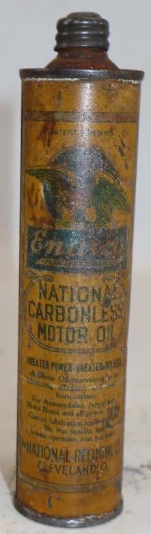 En-ar-co National Carbless Motoroil Handy Oiler Can: 1.25" x 1.25" x 6" missing spout