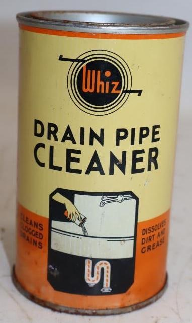Whiz Drain & Pipe Cleaner Advertising 1LB Can (1 of 2)