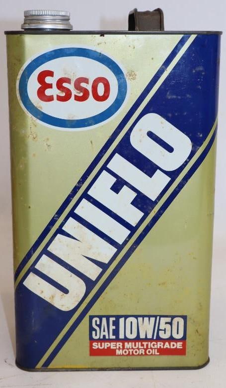 Esso Uniflo 5 Liter Rectangle Oil Can (1 of 4)