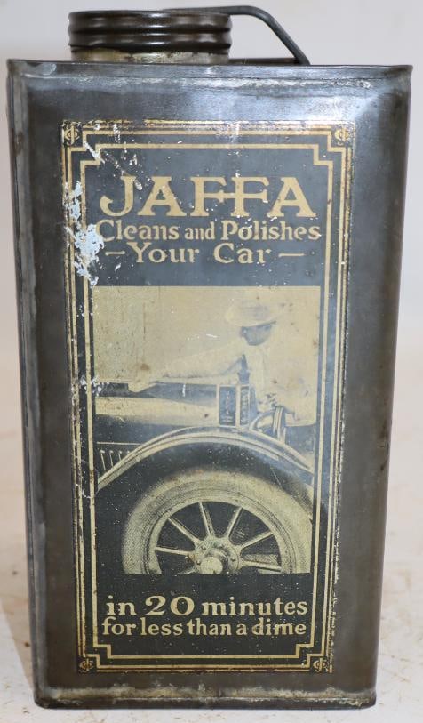 Jaffa Graphic Car & Home Polish Can: 4" x 4" x 7.25"