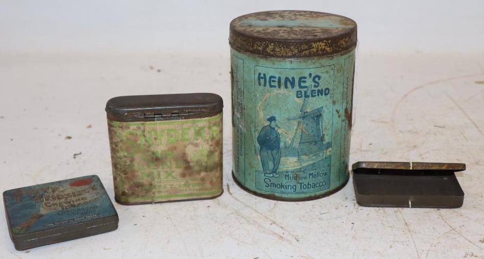Group of 4 Heine's Schneider, Piper Heidsieck & Climax Tobacco Tins & Containers (1 of 4)