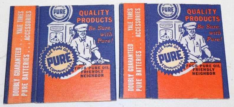 Group of 2 Pure Oil Quality Products Advertising Products Sleeves: 3" x 3.25" each