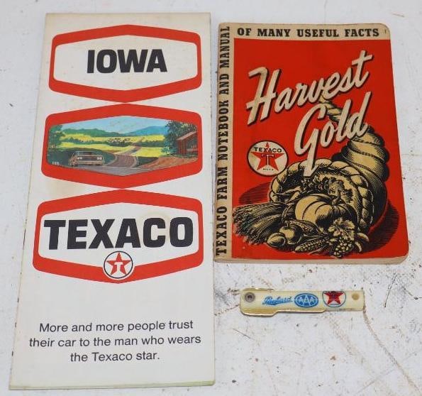 Group of 3 Texaco Road Map, Harvest Guide, & Packard Keychain (1 of 4)