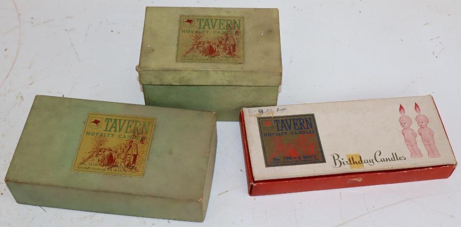 Group of 3 Mobil, Tavern, Rabbit, Duck & Birthday Candles in Original Boxes (1 of 5)