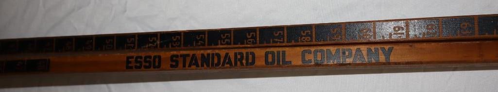 Group of 2 Esso Standard Oil Company Gas Tank Oil Measuring Sticks (1 of 3)